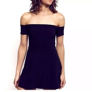 Free People Off The Shoulder Little Black Dress